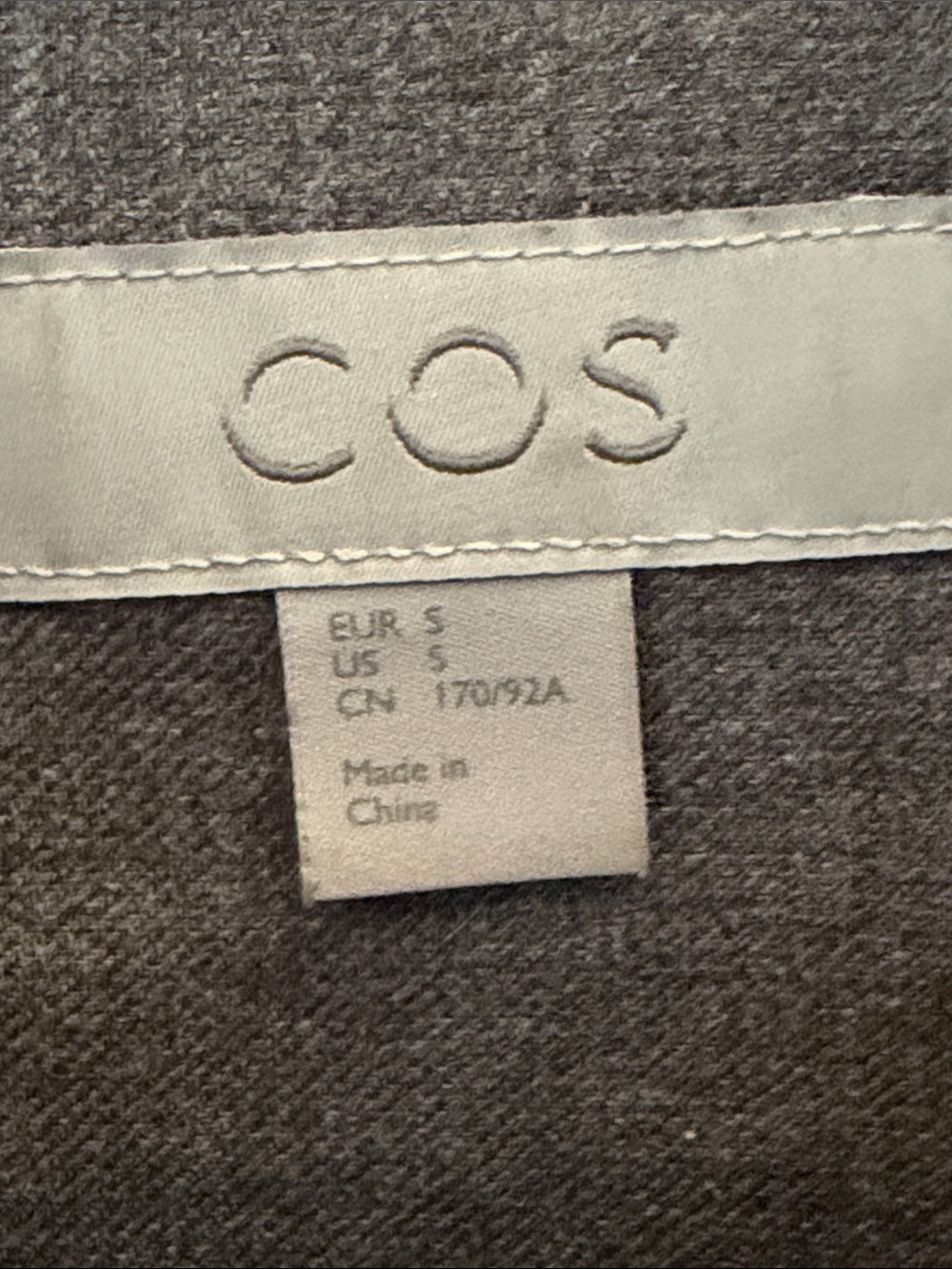 COS Men’s Gray Hidden Button Long Sleeve Shirt – Size Small - Picture 6 of 7